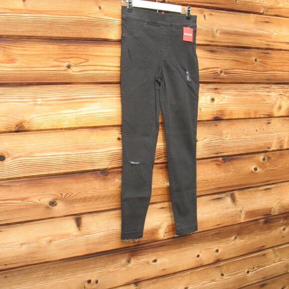 NWT Spanx  Vintage Distressed Ankle Skinny Jeans Black - Picture 3 of 9